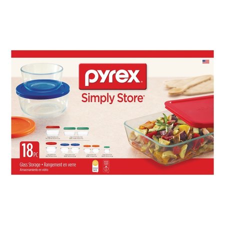 Pyrex Glass Stor Setw/Lid18Pc 1110608